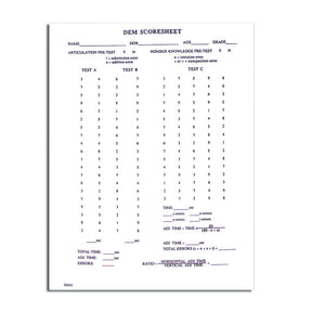 Test DEM (Developmental Eye Movement)